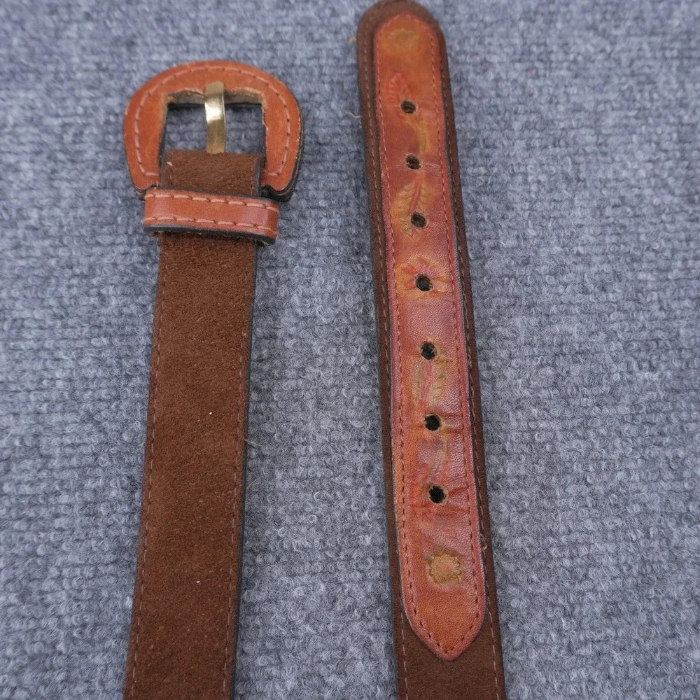 Vintage Tooled Leather Belt Womens 30